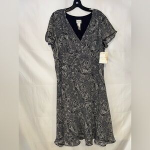 Emma James Blue And White Floral Dress